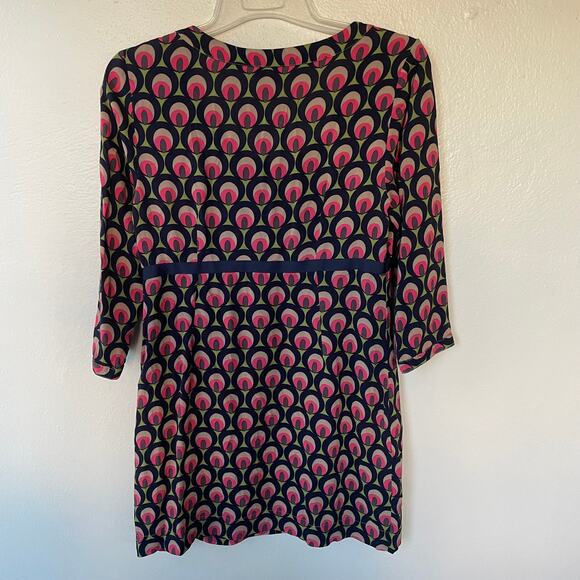 Boden Peacock Print Empire Waisr dress size 8 - Picture 7 of 9